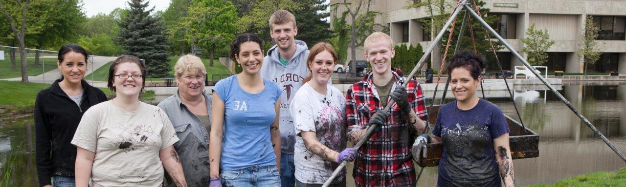 students on excavation